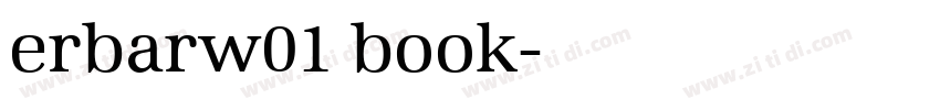 erbarw01 book字体转换